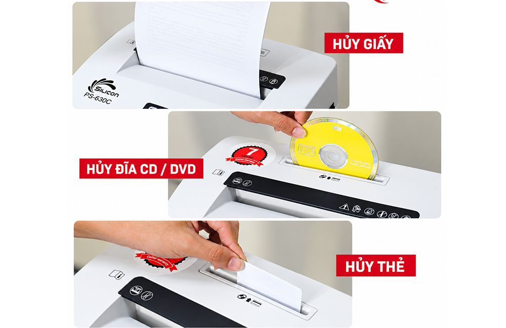 Máy huỷ tài liệu Silicon PS-630C