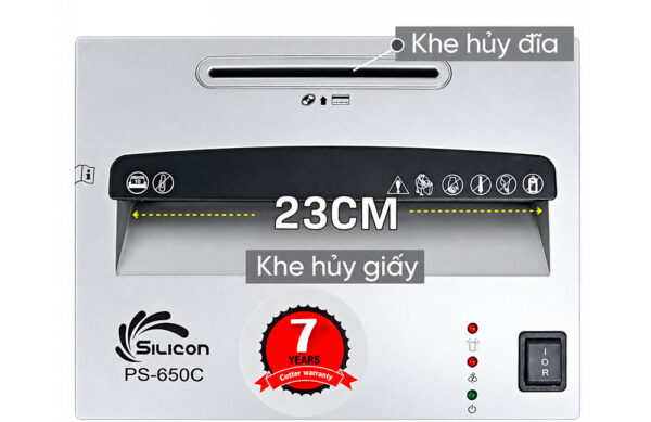 Máy huỷ tài liệu Silicon PS-650C