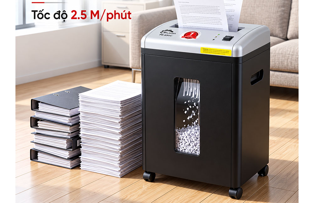 Máy huỷ tài liệu Silicon PS-650C
