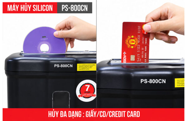 Máy huỷ tài liệu Silicon PS-800CN