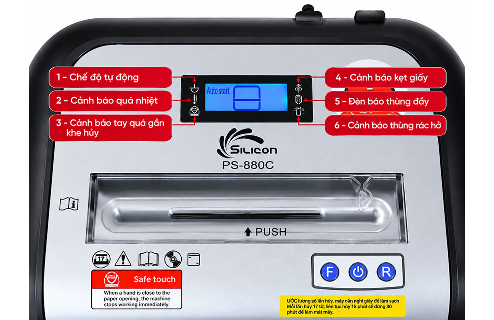 Máy huỷ tài liệu Silicon PS-880C
