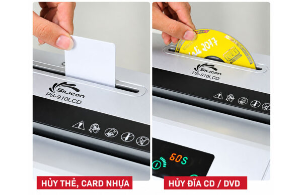 Máy huỷ tài liệu Silicon PS-910LCD