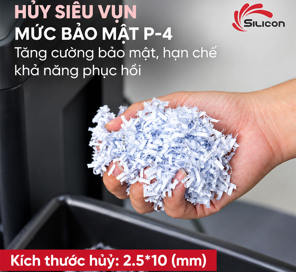 Máy huỷ tài liệu Silicon PS-910LCD