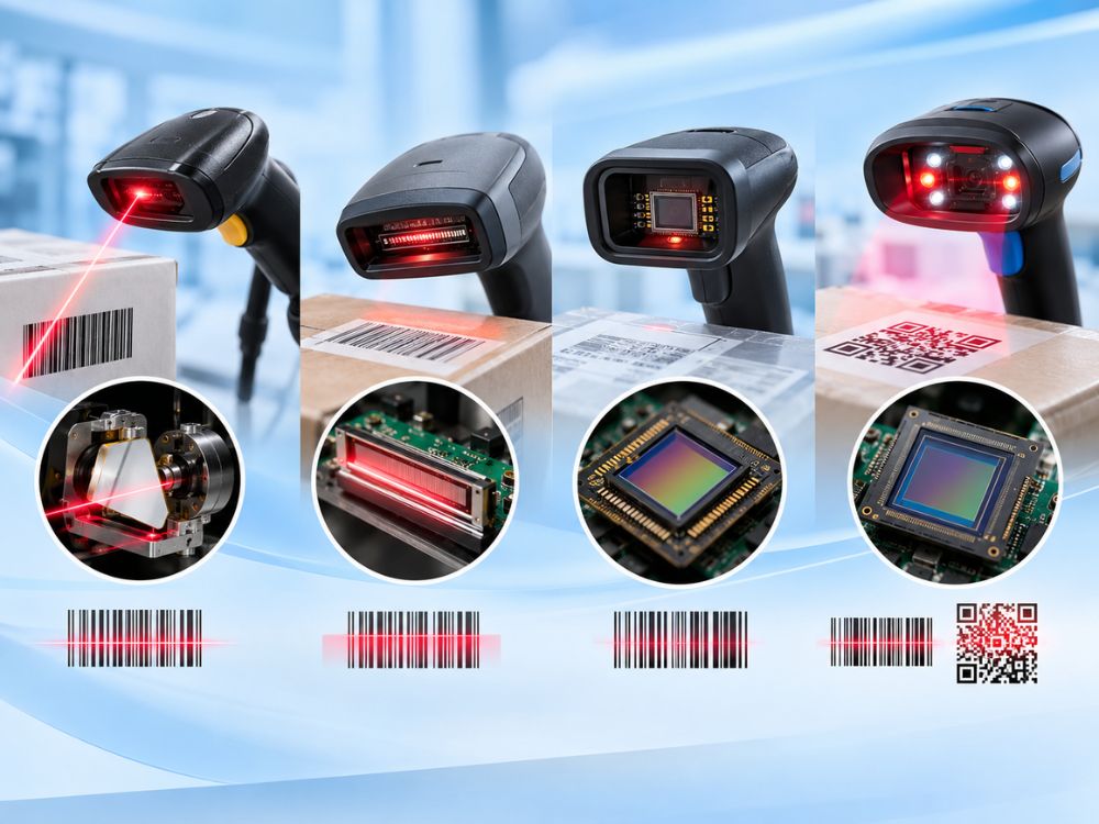 Tổng quan về 4 công nghệ máy quét mã vạch Laser, CCD, CMOS, Imager trong ngành AutoID