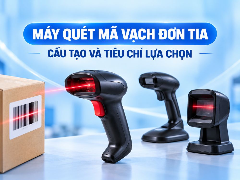 Máy quét mã vạch đơn tia là gì? Phân loại, ưu nhược điểm và top máy bán chạy