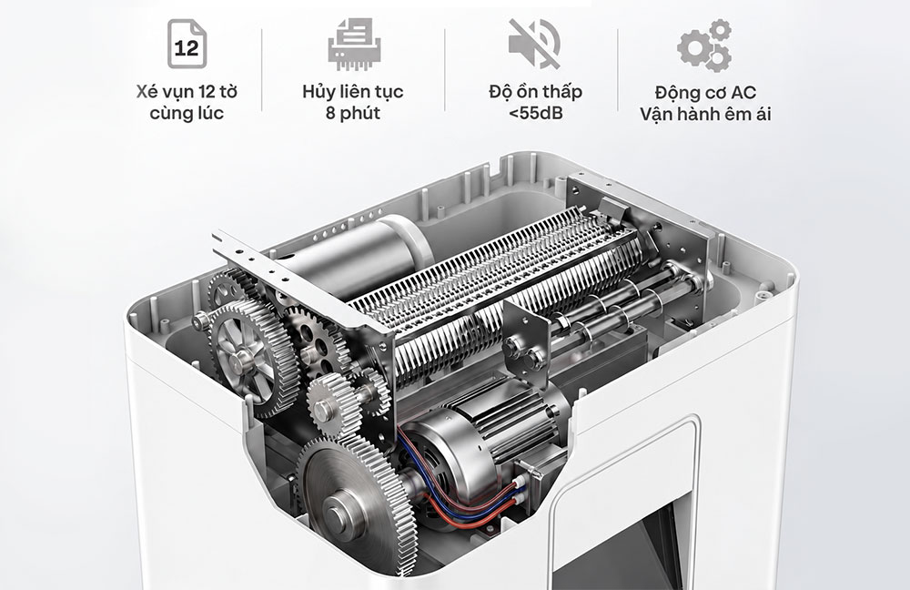 Máy huỷ tài liệu Silicon PS-1200C